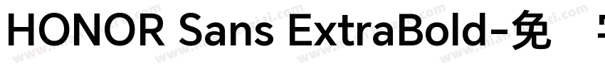 HONOR Sans ExtraBold字体转换